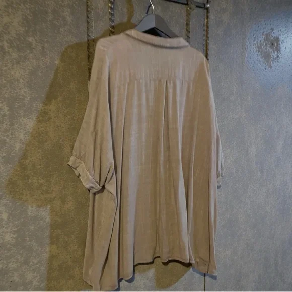 Easel Rayon Button Down Shirt - Picture 3 of 7